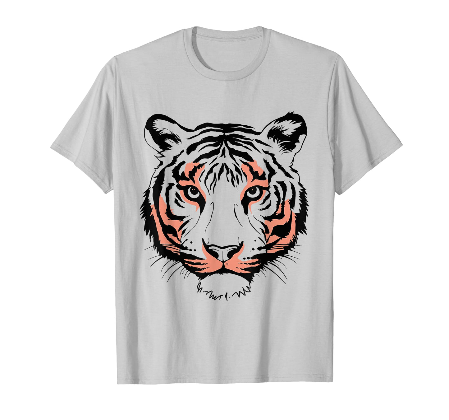 Orange Tiger Face Wild Animal For Women Men Kids Tiger Head T-Shirt
