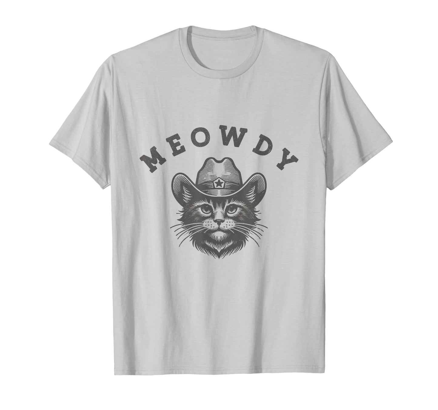 Meowdy Country Music Vintage Funny Western Cowboy Cat T-Shirt