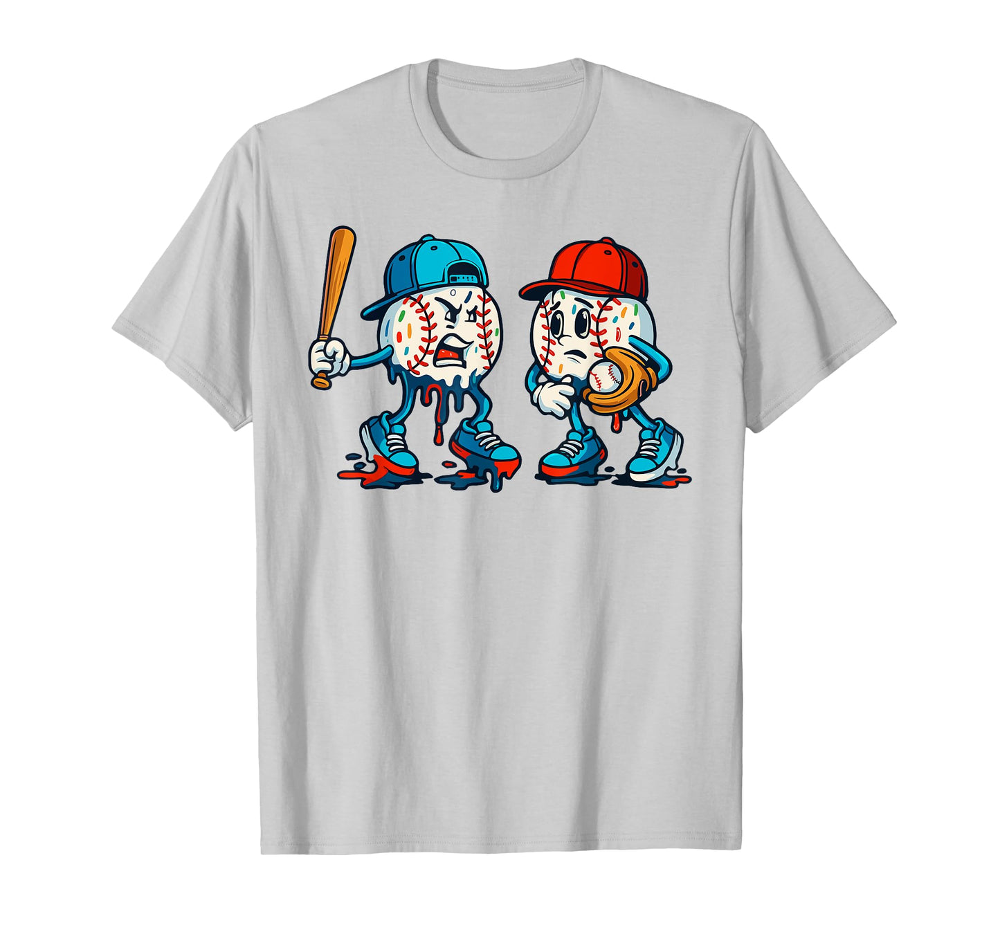Ice Cream Drip Baseball Spots Baseball Drip T-Shirt