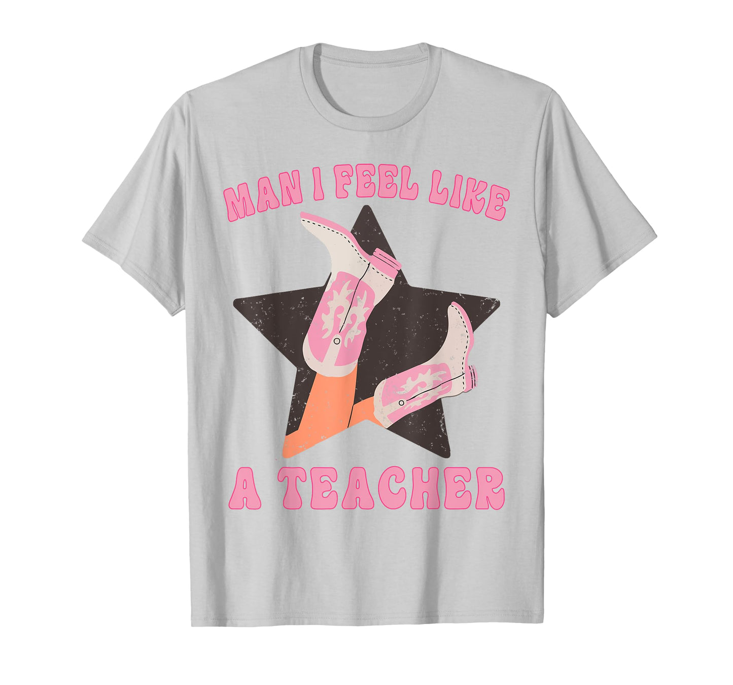 Man I Feel Like A Teacher Retro Western Country Cowgirl T-Shirt