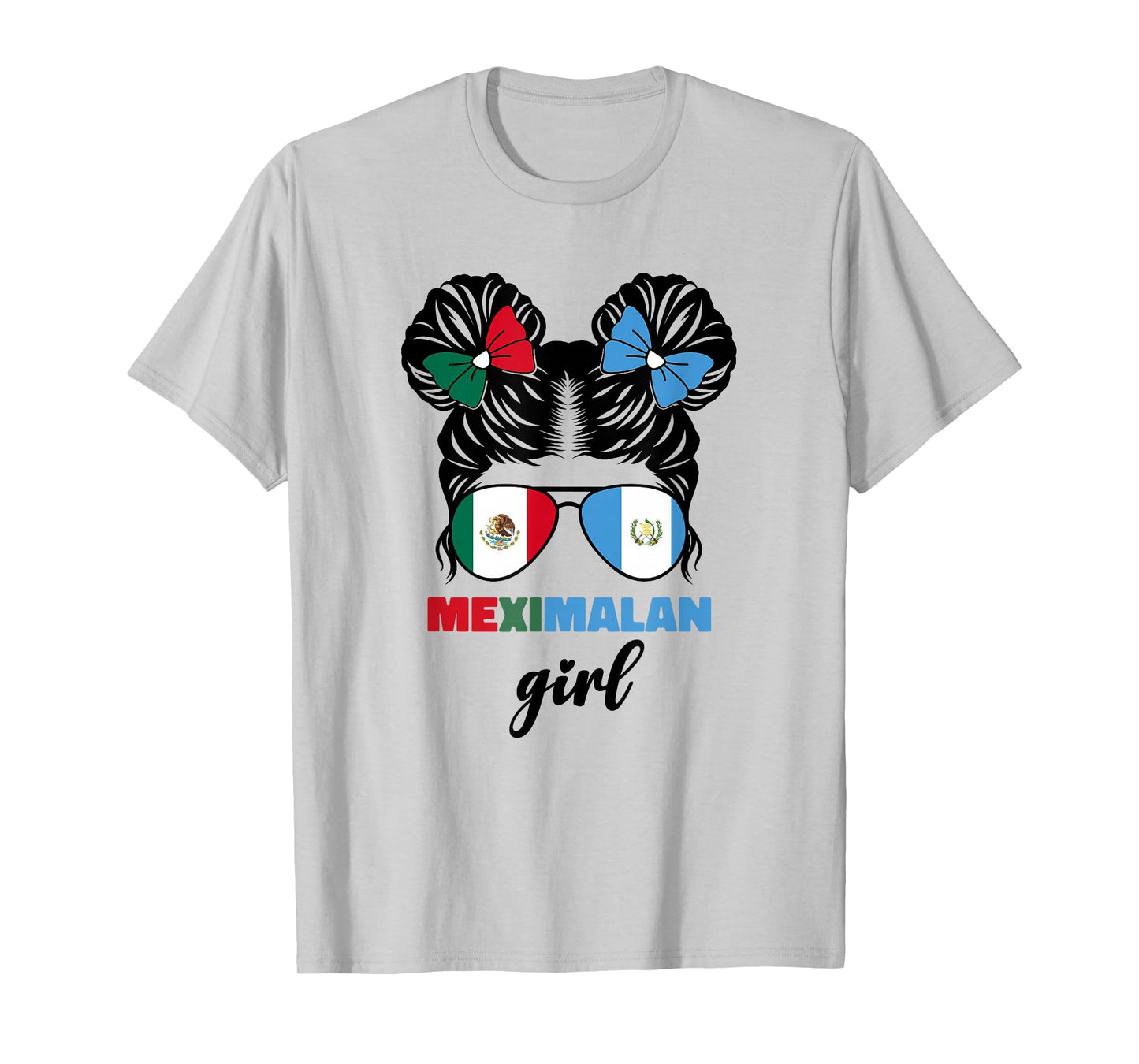 Half Mexican And Guatemalan Mexico Guatemala Flag Girl Kids T-Shirt