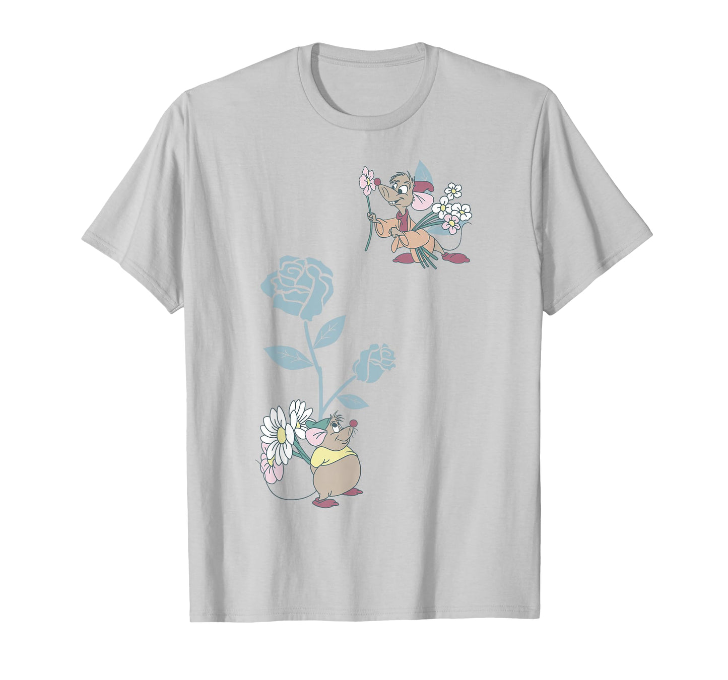 Disney Cinderella Jaq and Gus Flower Poster T-Shirt