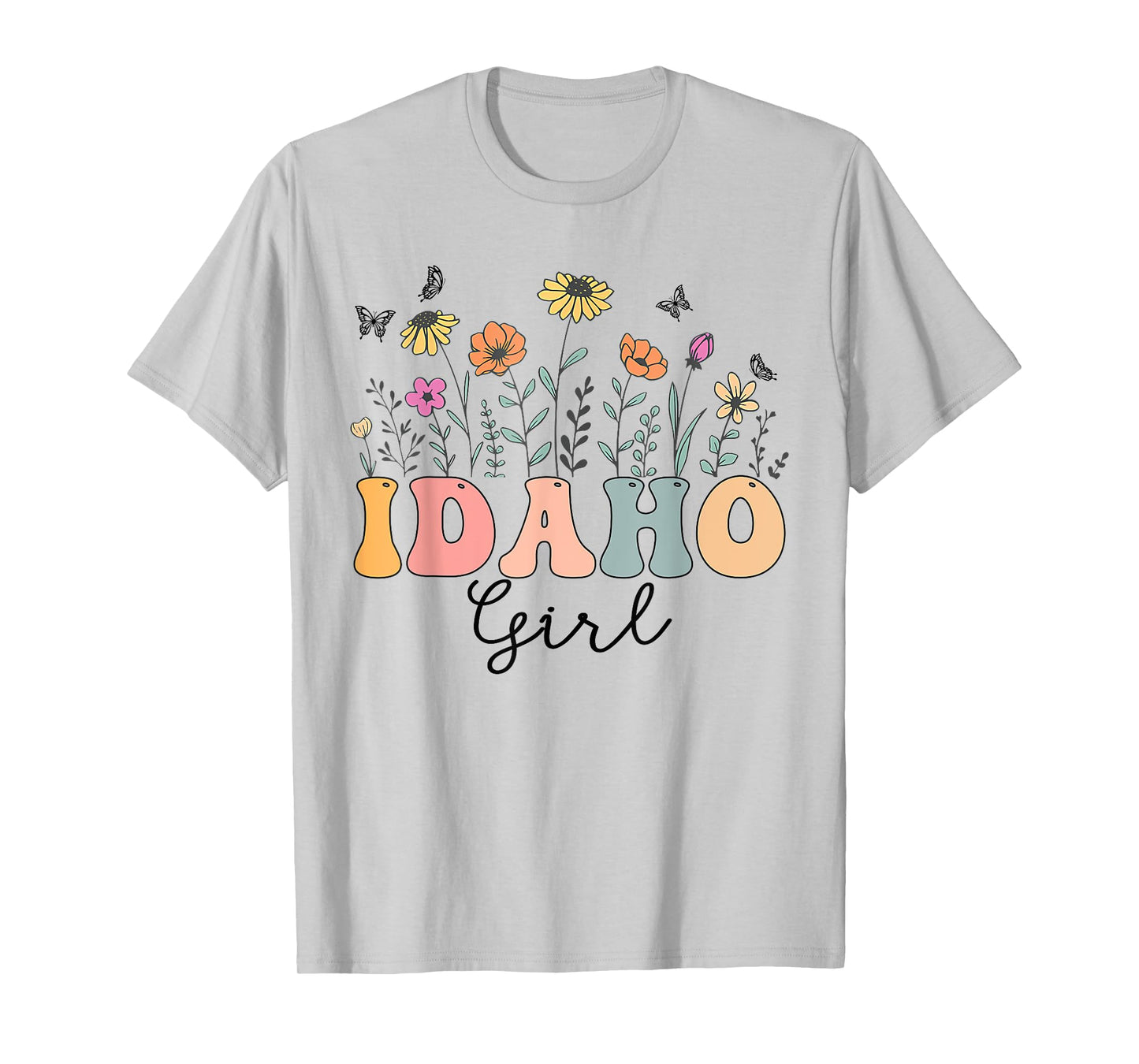 Idaho Girl Wildflower Groovy Idaho Lover T-Shirt