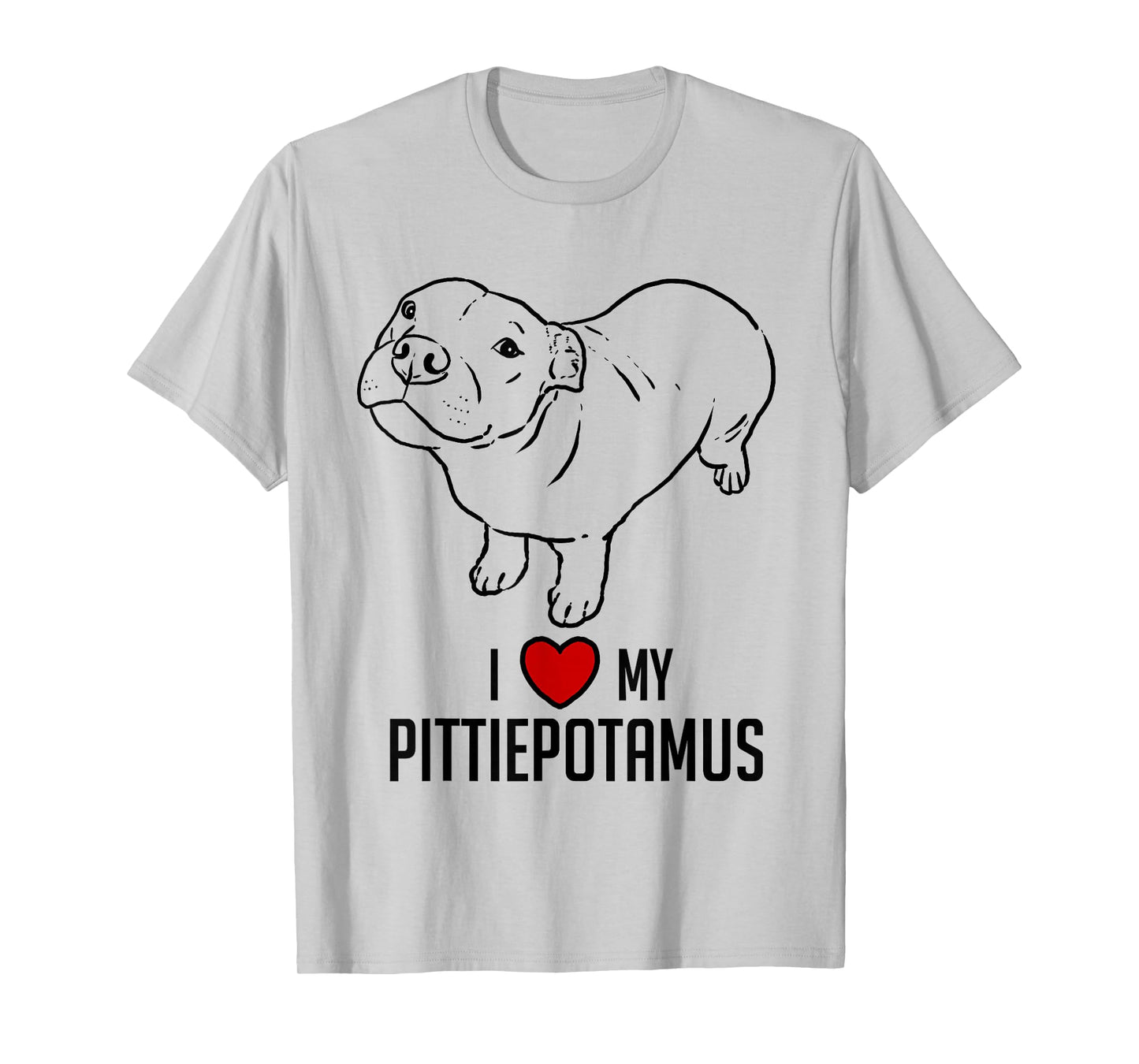 Funny Pitbull, Pitbull Humor, Pittiepotamus, Pitbull Hippo T-Shirt