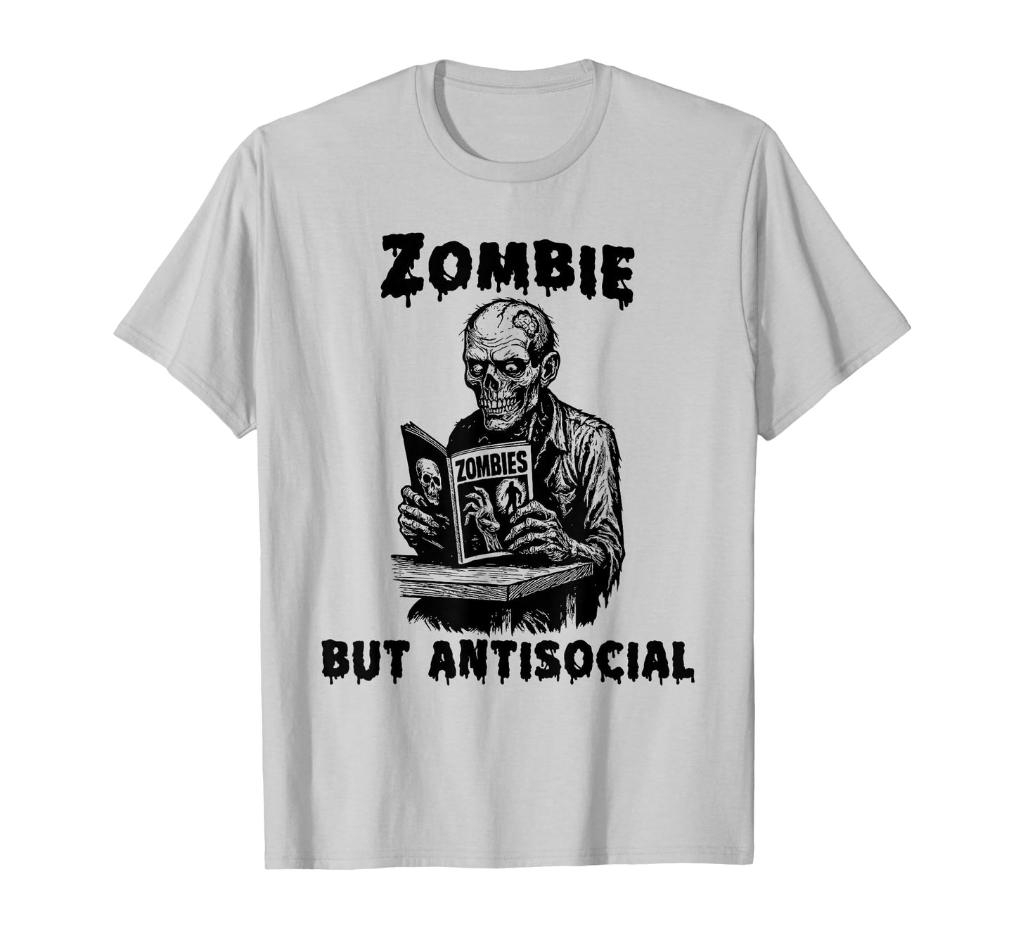 Funny Introverted Zombie Reading Comic Books T-Shirt