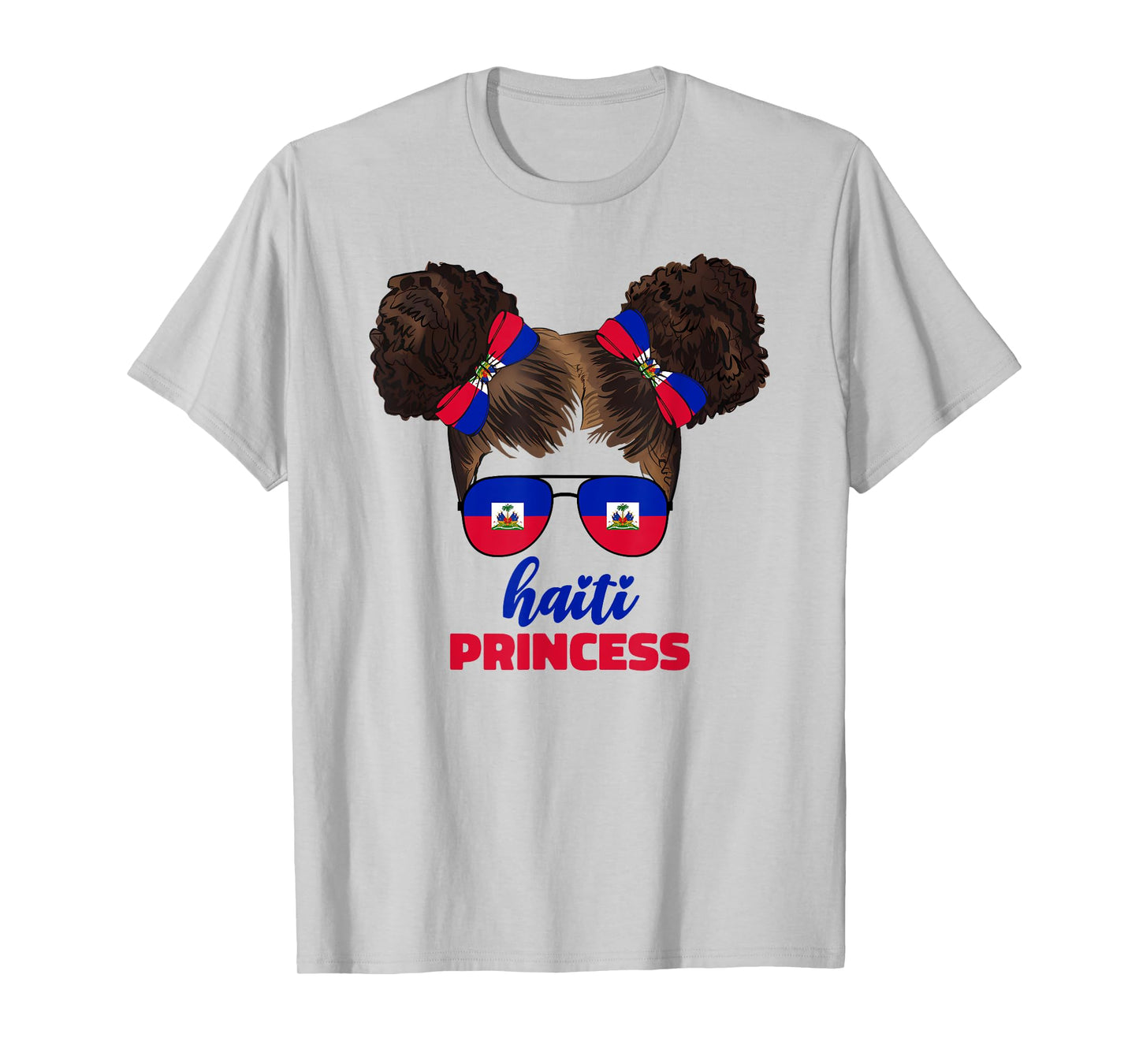 Haitian Princess Kids Youth For Girls Haiti Flag Pride Ayiti T-Shirt