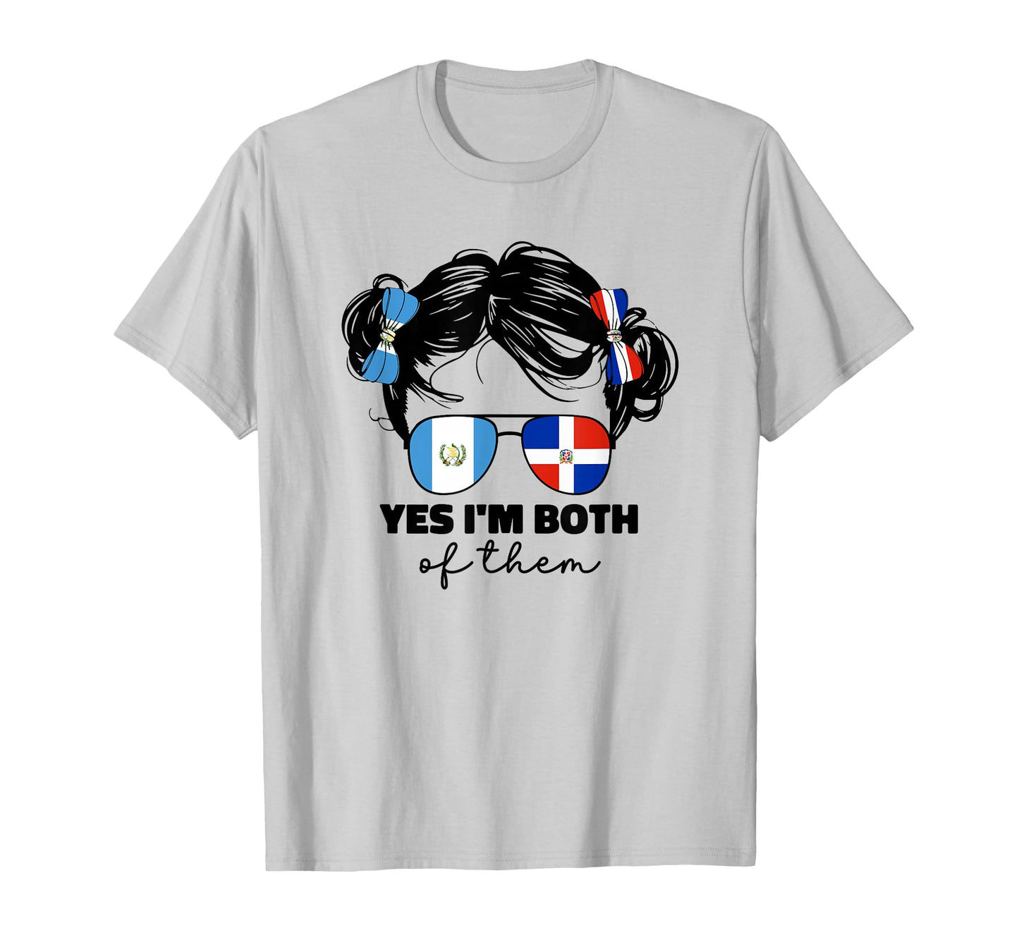 Half Dominican And Guatemalan Guatemala Flag Kids Girls Mix T-Shirt