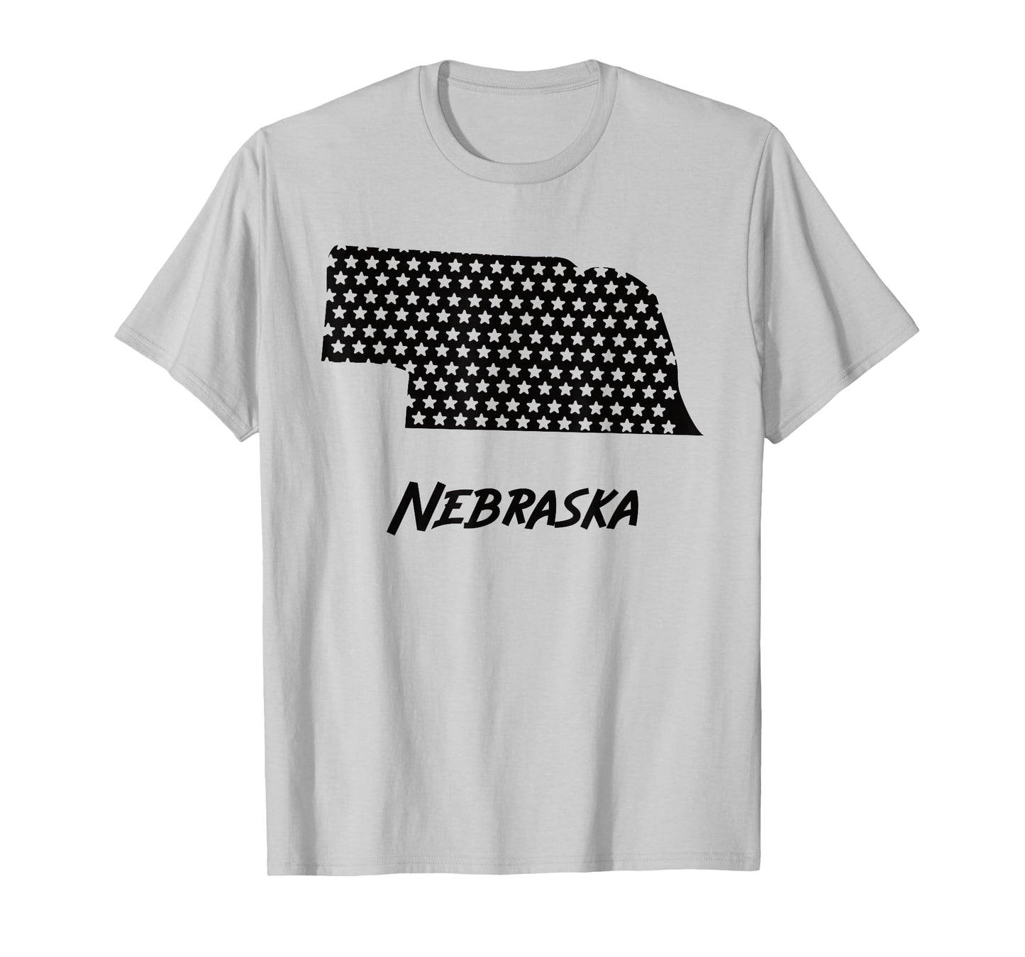 Nebraska USA State Outline Stars Vintage Retro Design T-Shirt
