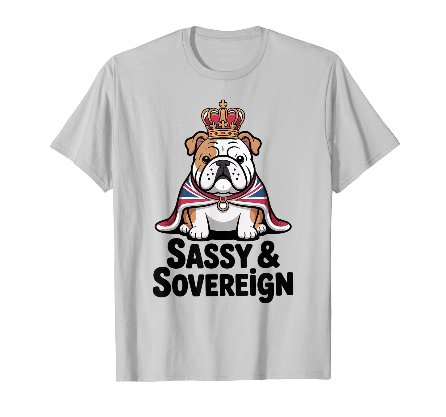 London Sassy British Bulldog with Union Jack Cape T-Shirt