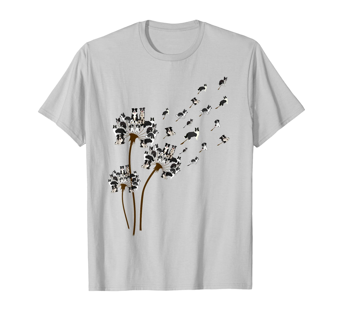 Border Collie Dandelion Funny Gift For Dog Lovers T-Shirt for Men Women