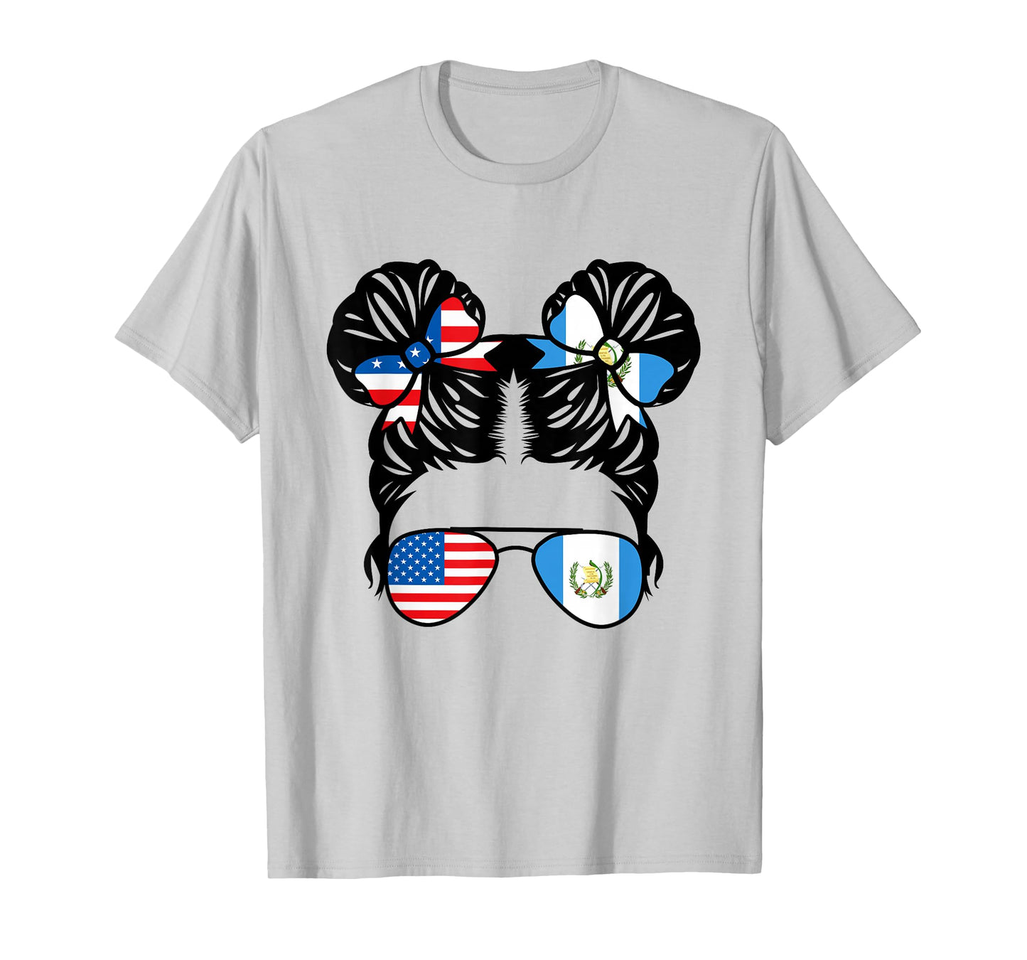 Half American Guatemalan Girl USA Guatemala Flag Patriot T-Shirt
