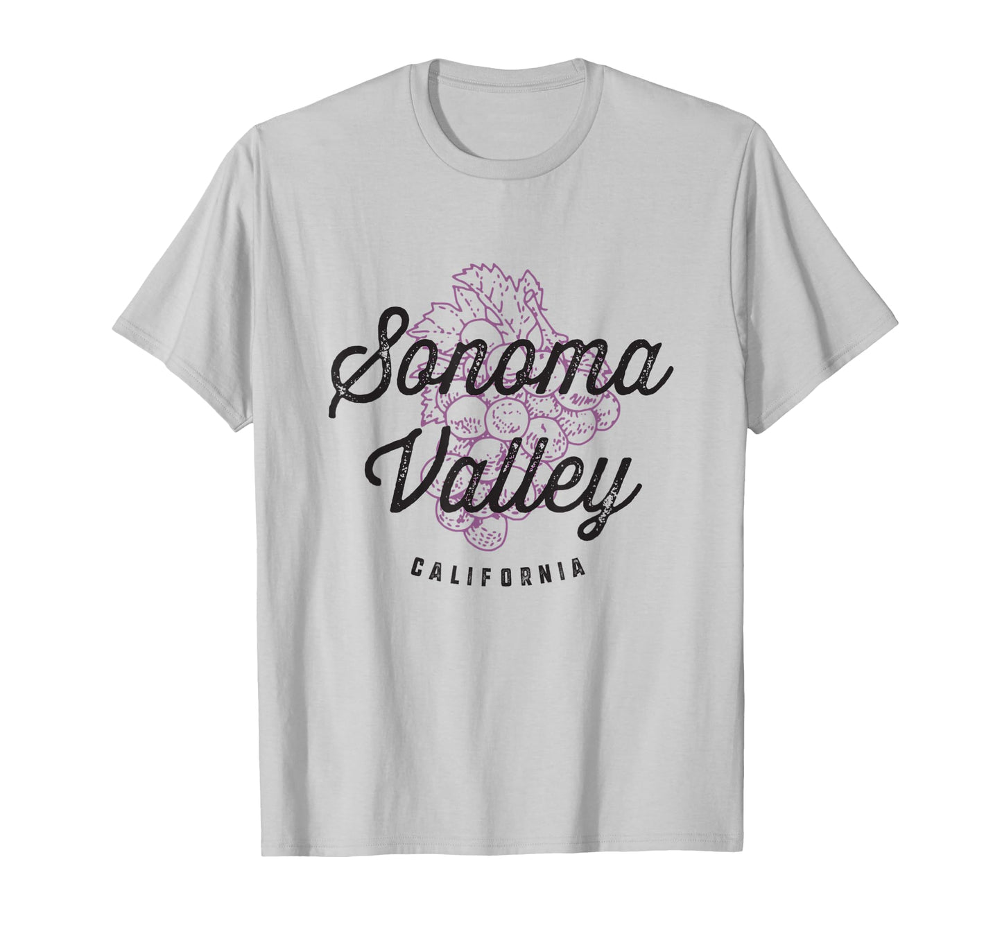 Sonoma Valley California Wine Country Vintage Grapes T-Shirt