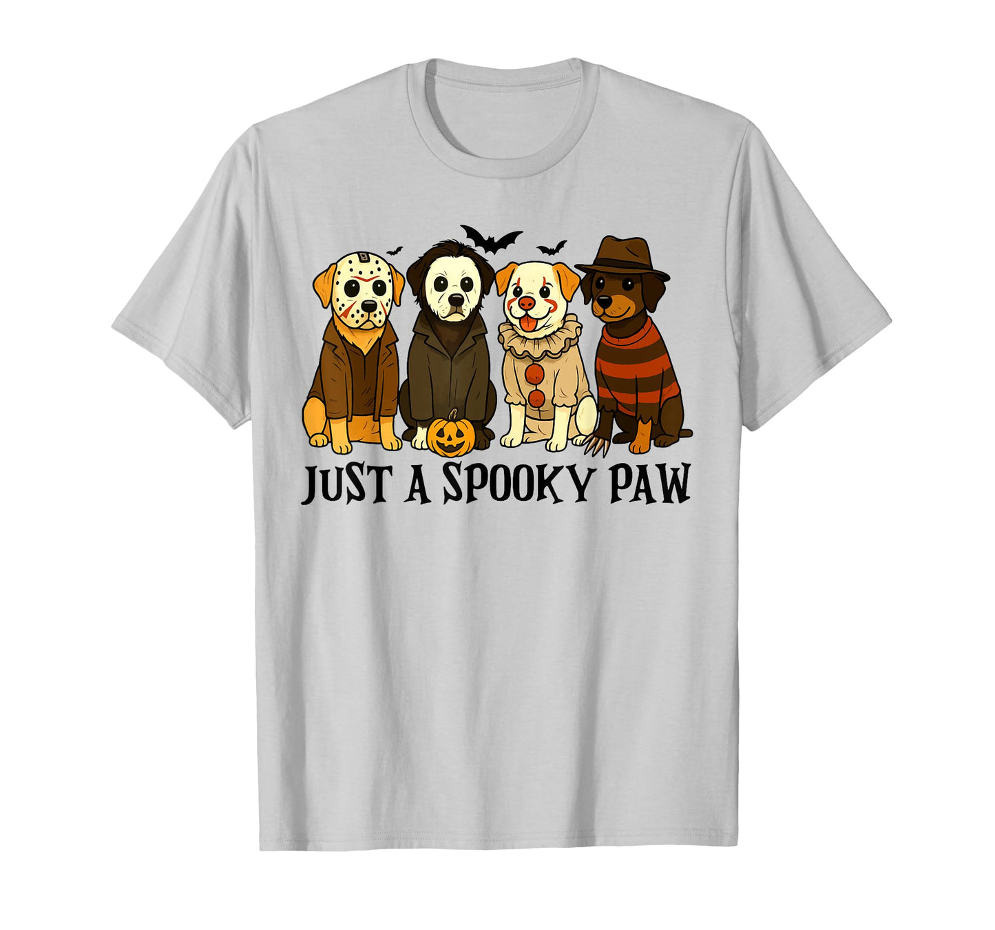 Just a Spooky Paw Funny Dog Halloween Costume for Horror Fan T-Shirt