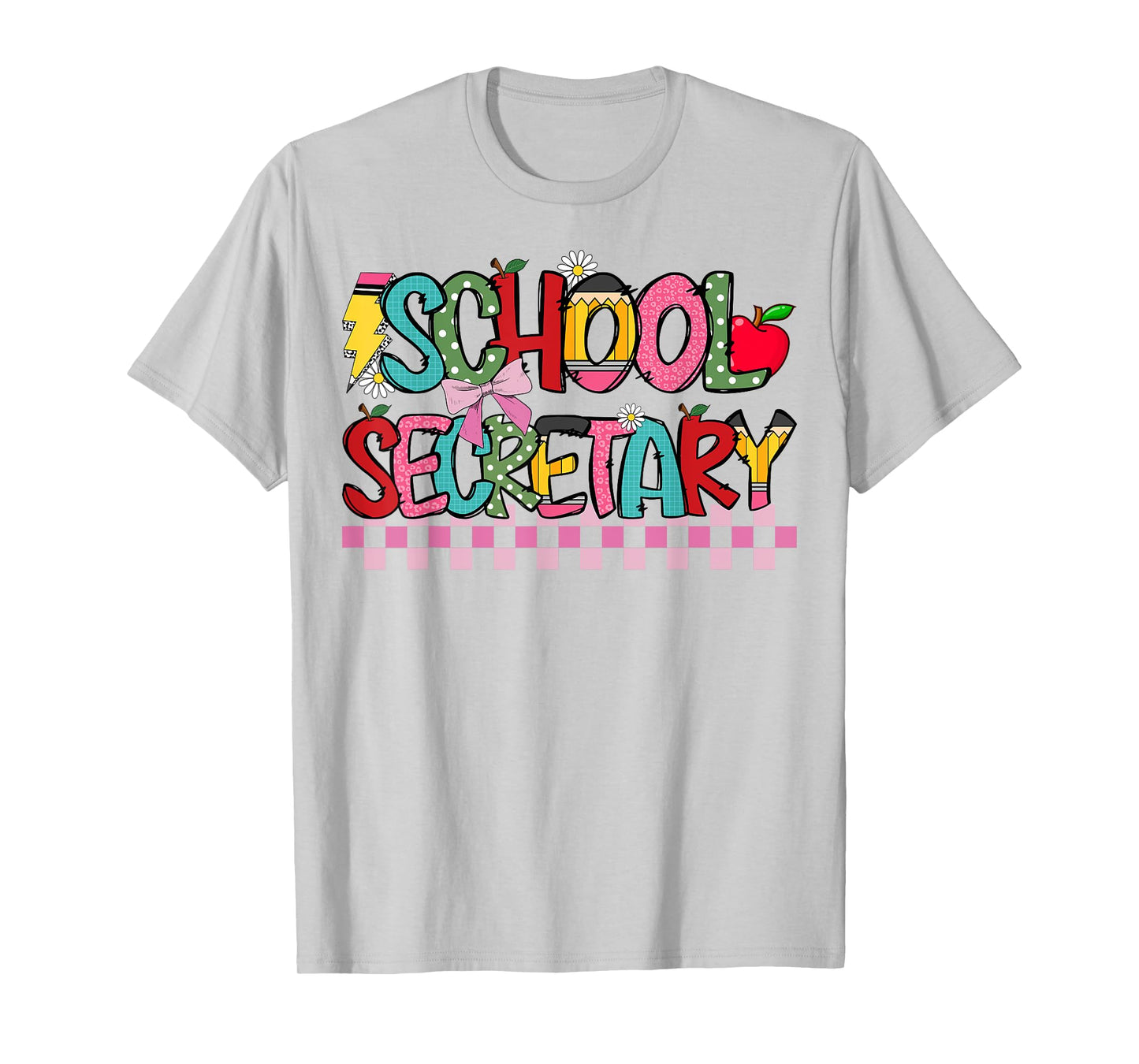 School Secretary Coquette Bow Pencil Cute School Secretary T-Shirt