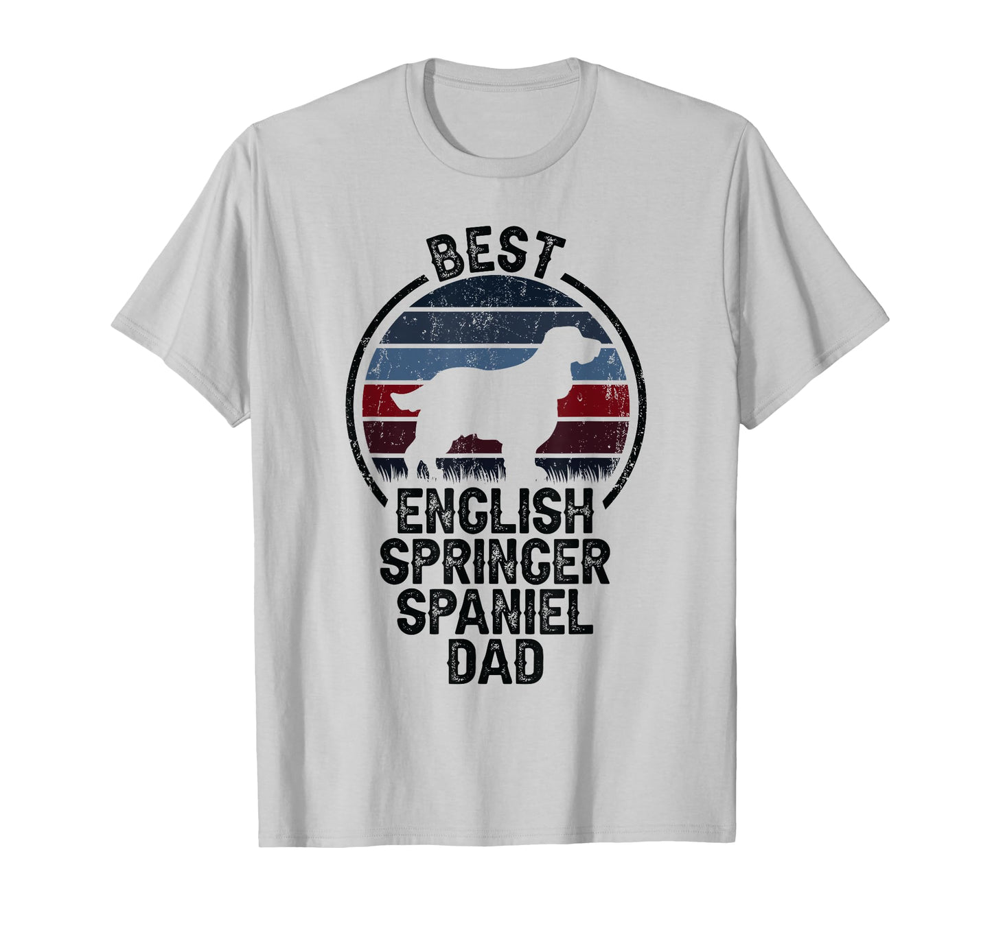 Best Dog Father Dad - Vintage English Springer Spaniel T-Shirt for Men Women