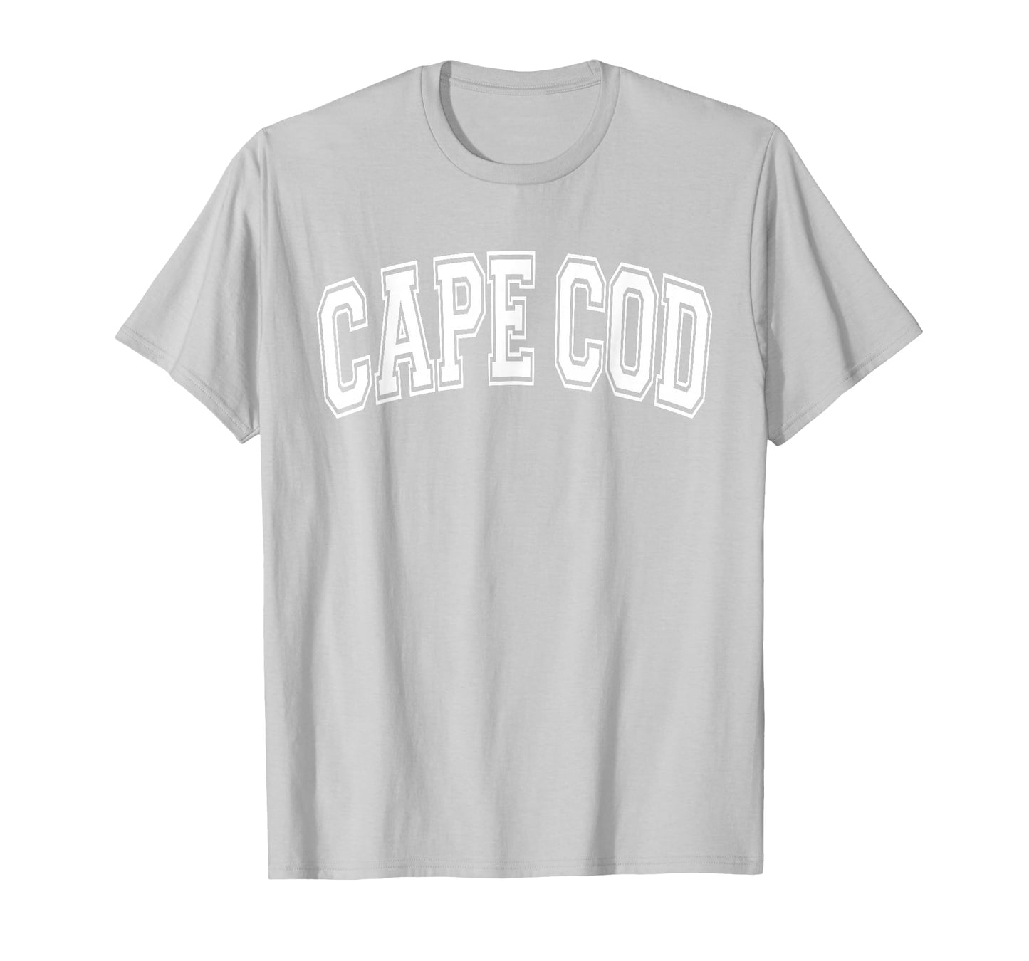 Cape Cod Arched Style Text Pink with White Print T-Shirt