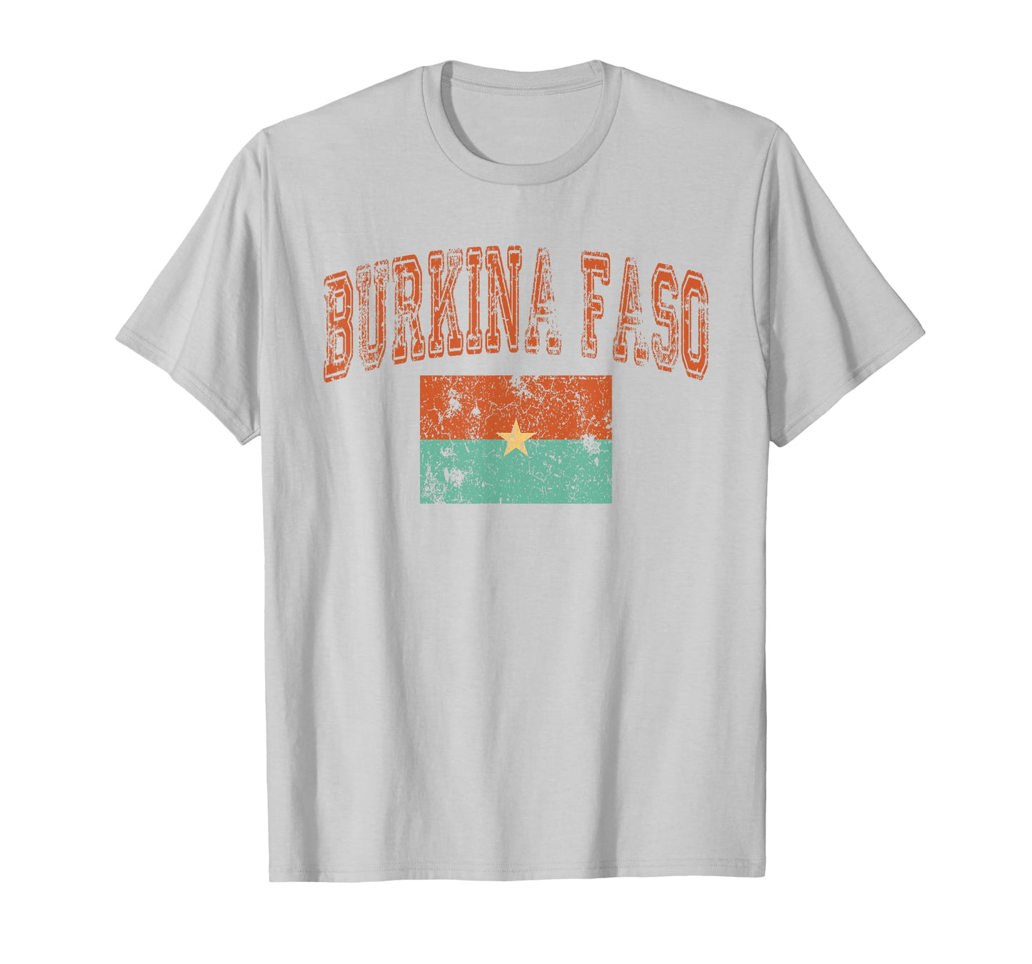 Vintage Retro Faded Burkina Faso Flag T-Shirt