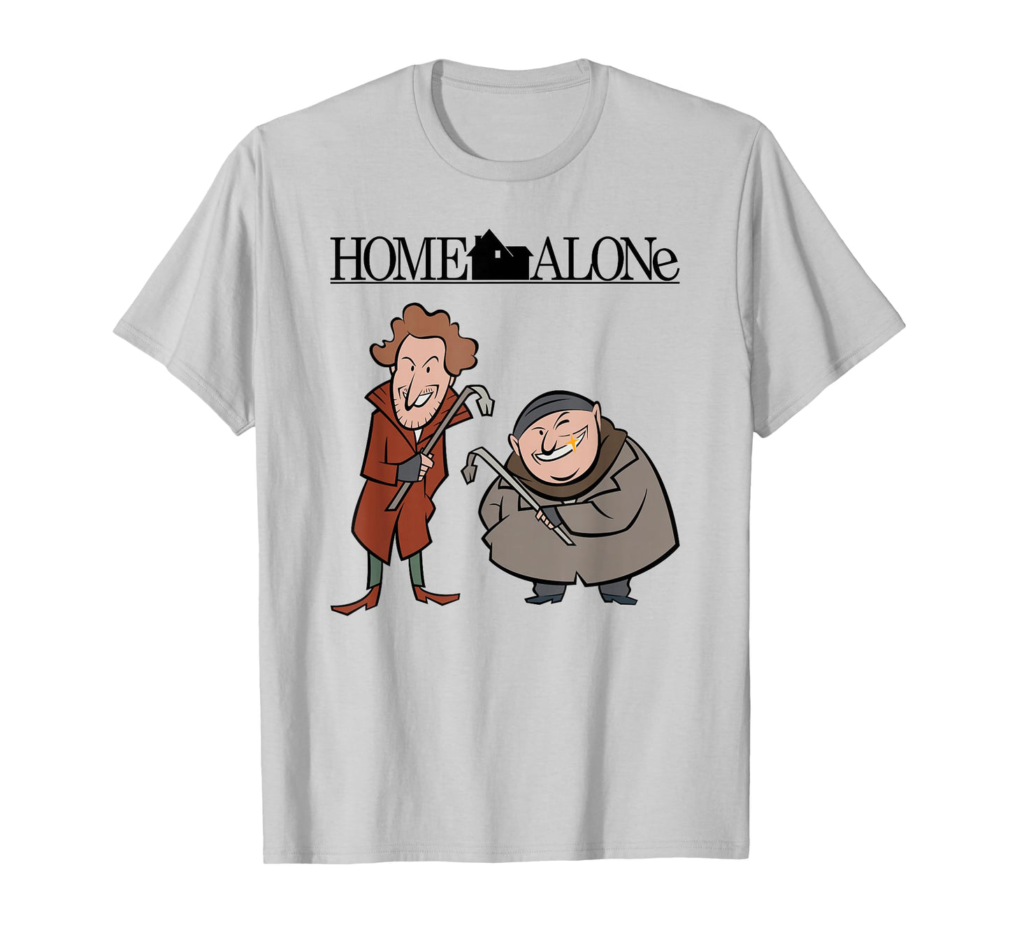 Home Alone Christmas Funny Cartoon Style Bandits T-Shirt