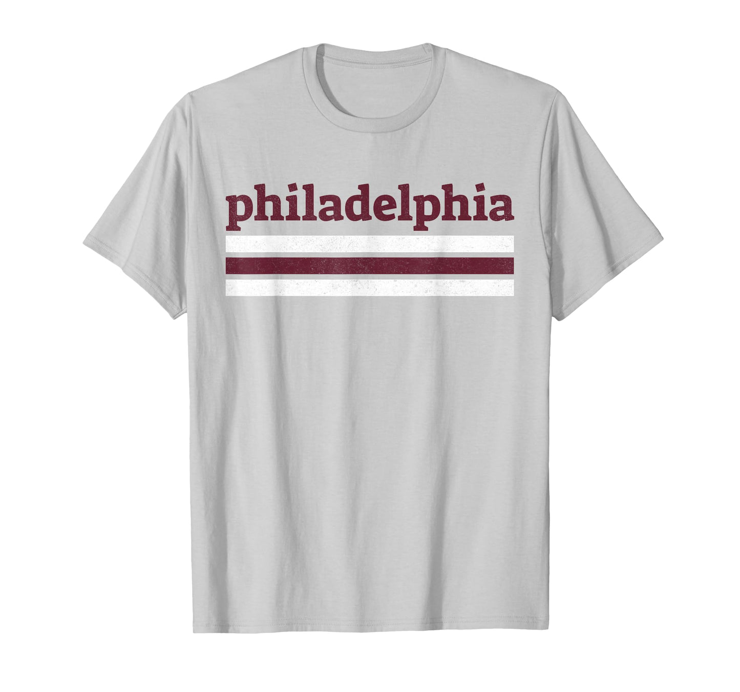 Philadelphia Three 3 Stripes Tee Vintage Weathered Retro T-Shirt
