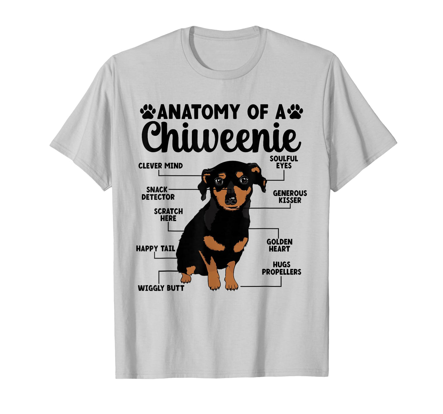 Anatomy Of A Chiweenie Owner Chiweenie Mom Chiweenie Dad T-Shirt