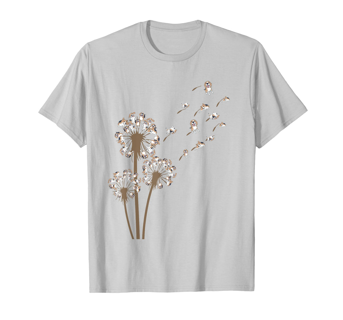 Beagle Flower Fly Dandelion Funny Dog Lover Dog Dad Men Women Kids T-Shirt