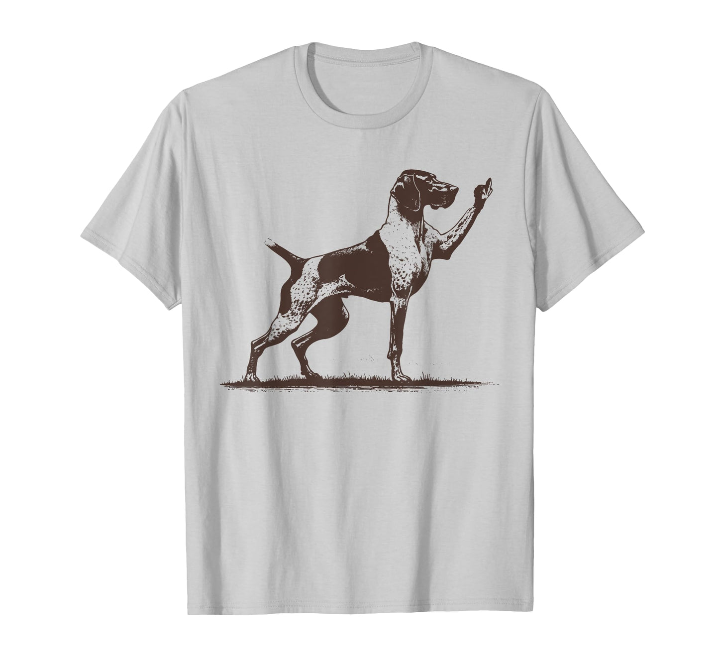 Rude Pointer Dog German Shorthair Dog Midle Finger Hand T-Shirt
