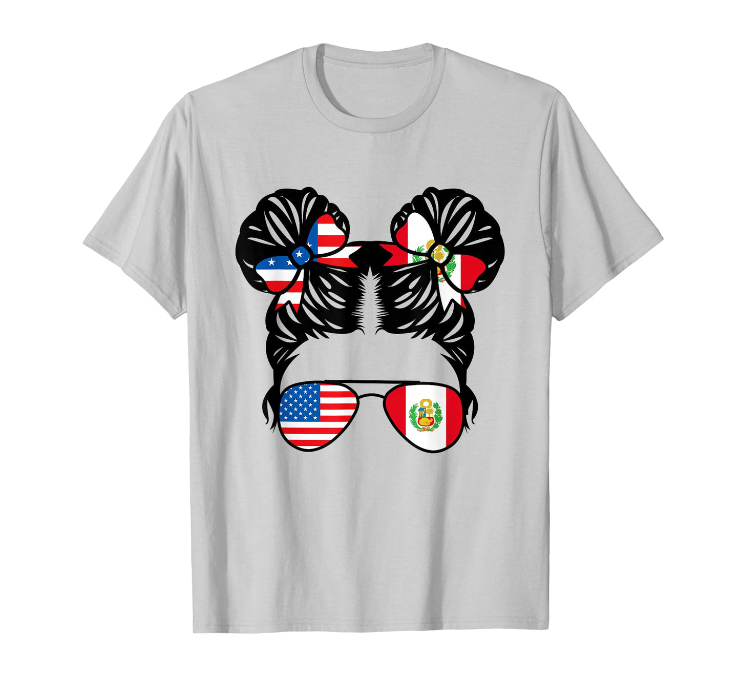 Half American Half Peruvian Girl USA Peru Flag Patriot T-Shirt