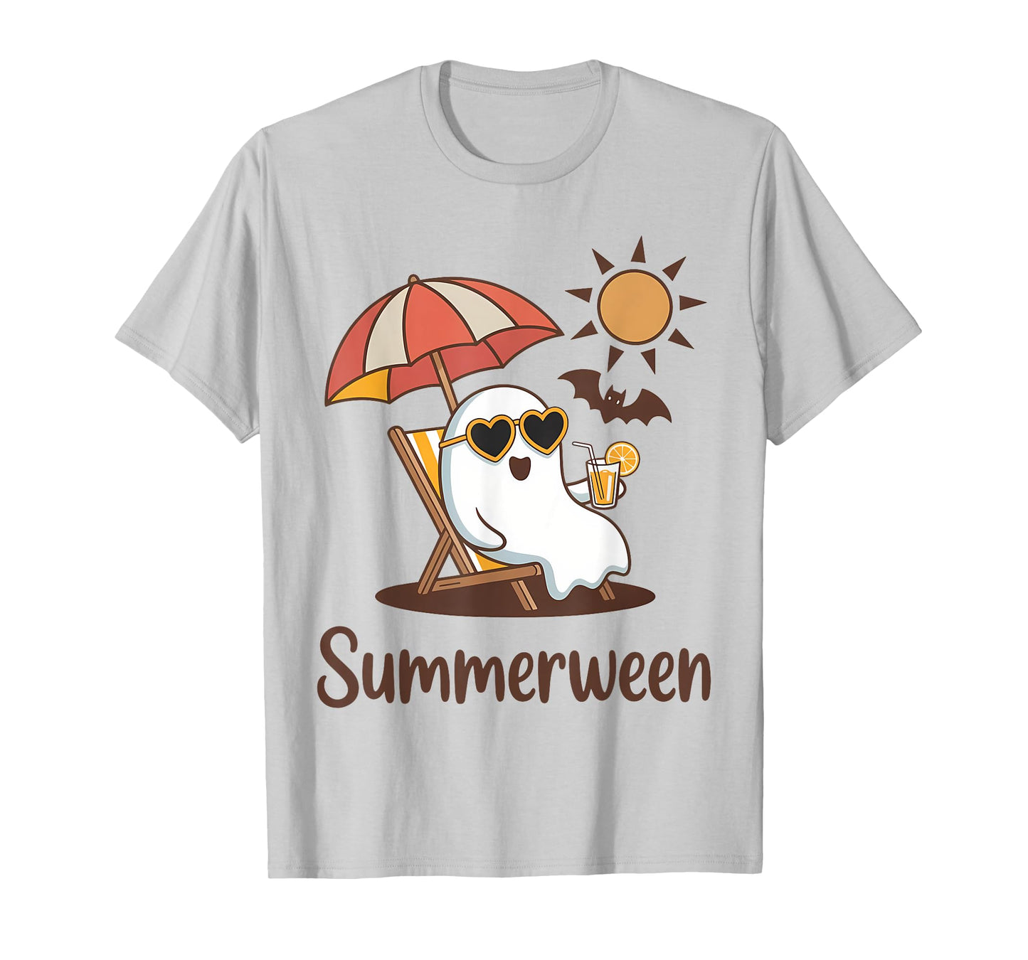 Funny Summerween Cute Spooky Summer Ghost Halloween Lover T-Shirt