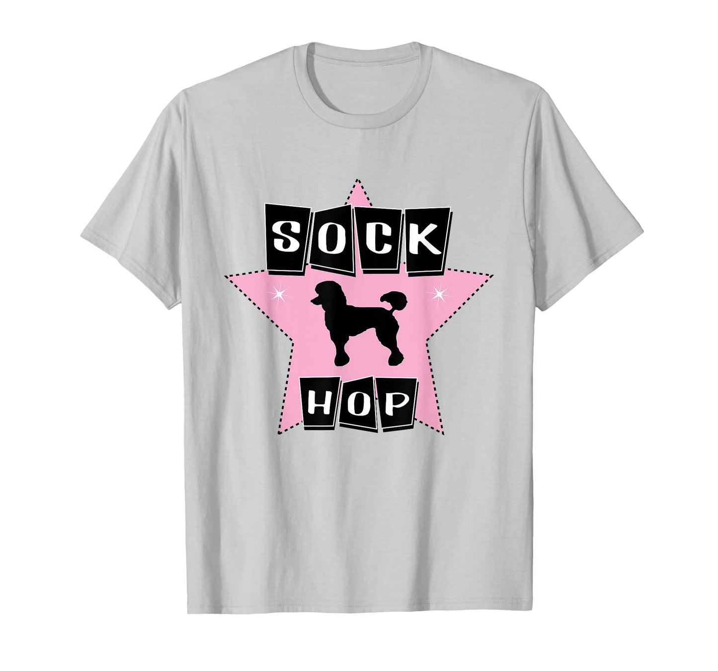 Poodle 1950s Sock Hop Dance Clothes Rock N Roll 50s Pink T-Shirt