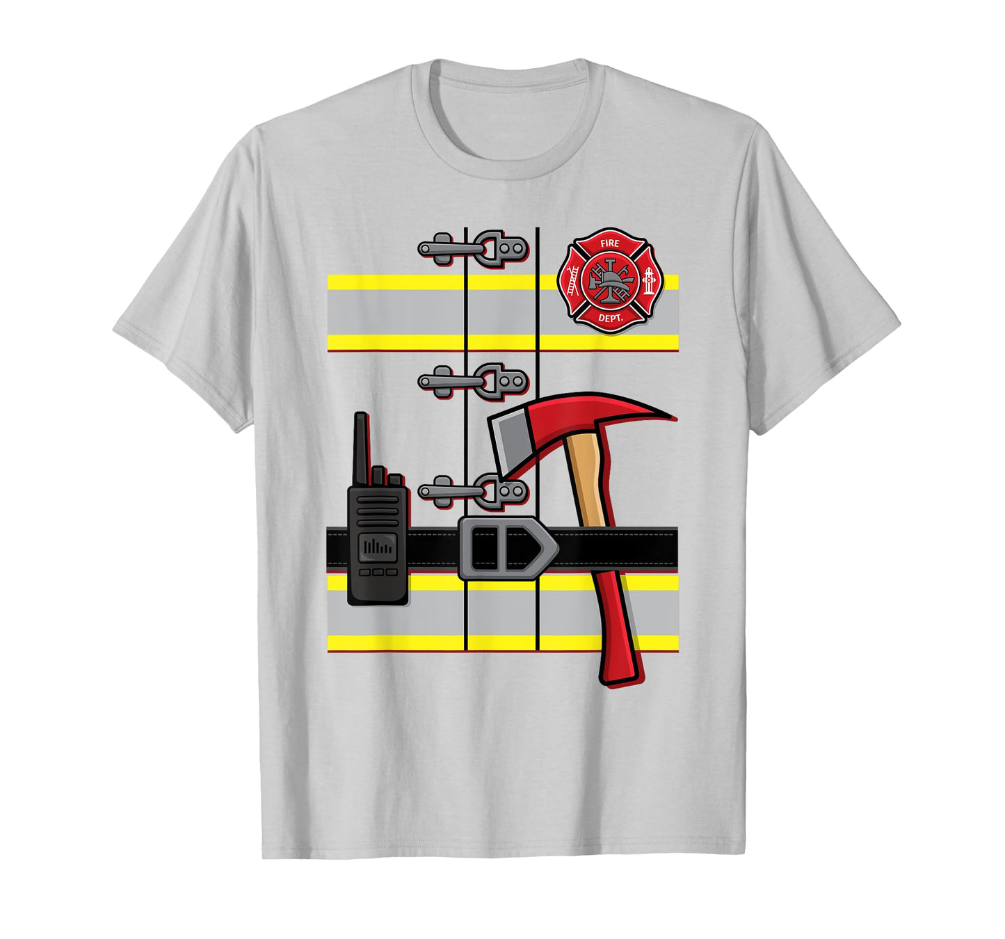 Halloween DIY Firefighter Uniform Costume T-Shirt Small