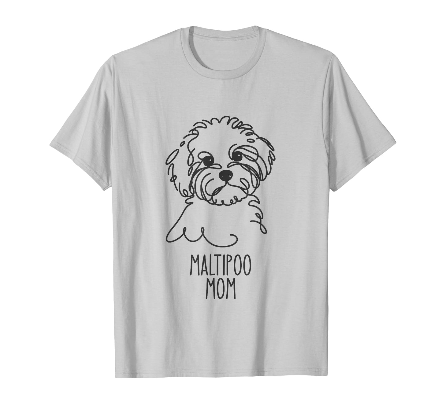 Line Art Best Dog Mom Women - Maltipoo T-Shirt