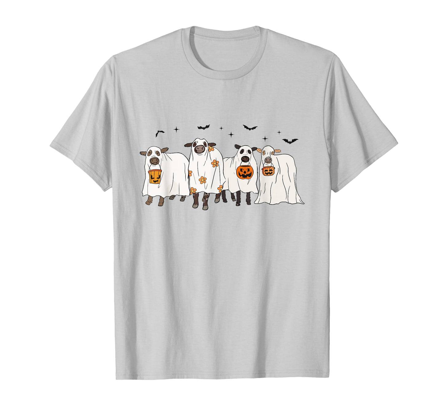 Happy Halloween Cow Ghost Spooky Season Cow Lover Cow Farm T-Shirt