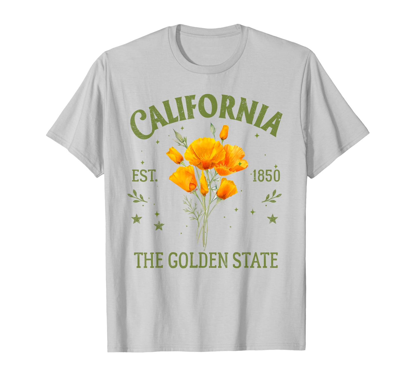 California State California Poppy California Souvenir Trip T-Shirt