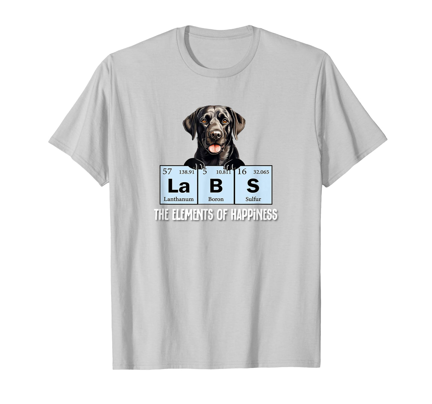 Funny Elements of Happiness Black Lab Lover T-Shirt