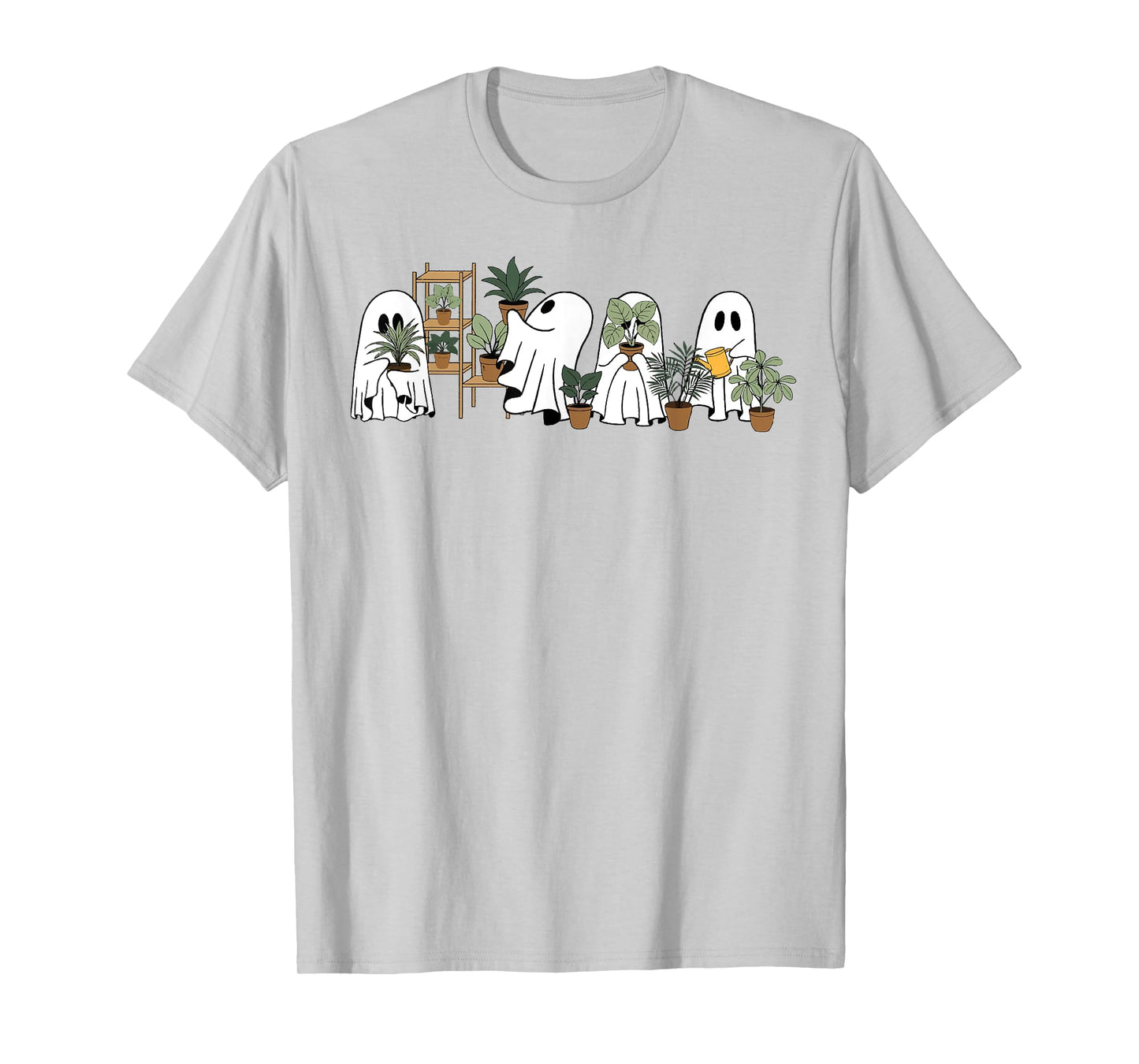 Funny Ghost Plants Spooky Season Trick Or Treat Halloween T-Shirt