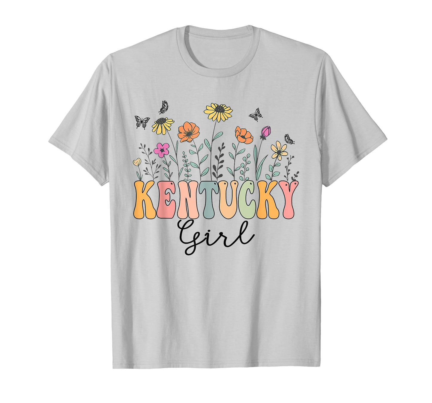 Kentucky Girl Wildflower Groovy Kentucky Lover T-Shirt