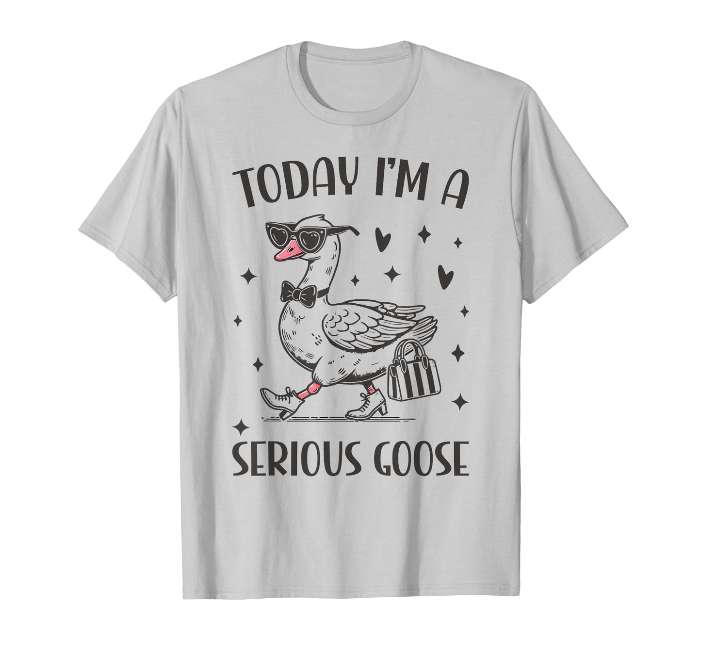 Today I'm A Serious Goose Funny Cowboy Goose T-Shirt