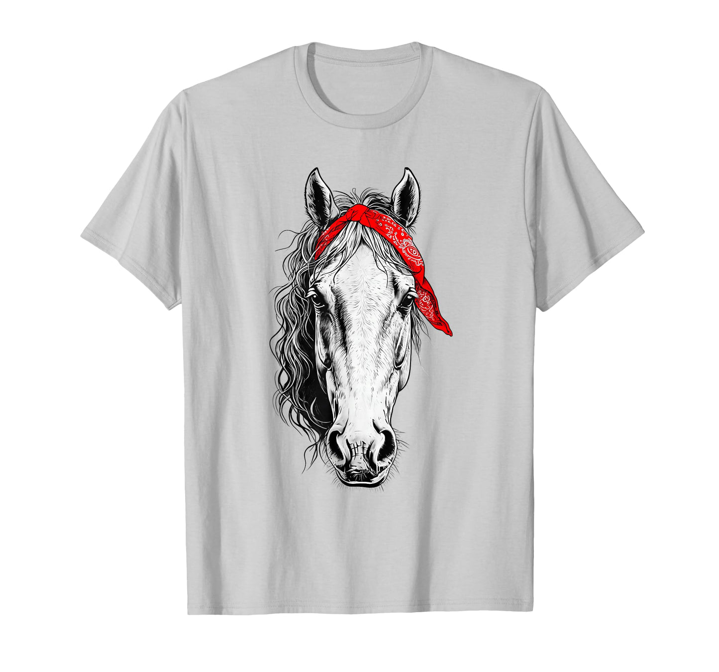 Horse Shirts for Girls 10-12 Western Red Bandana Tee T-Shirt
