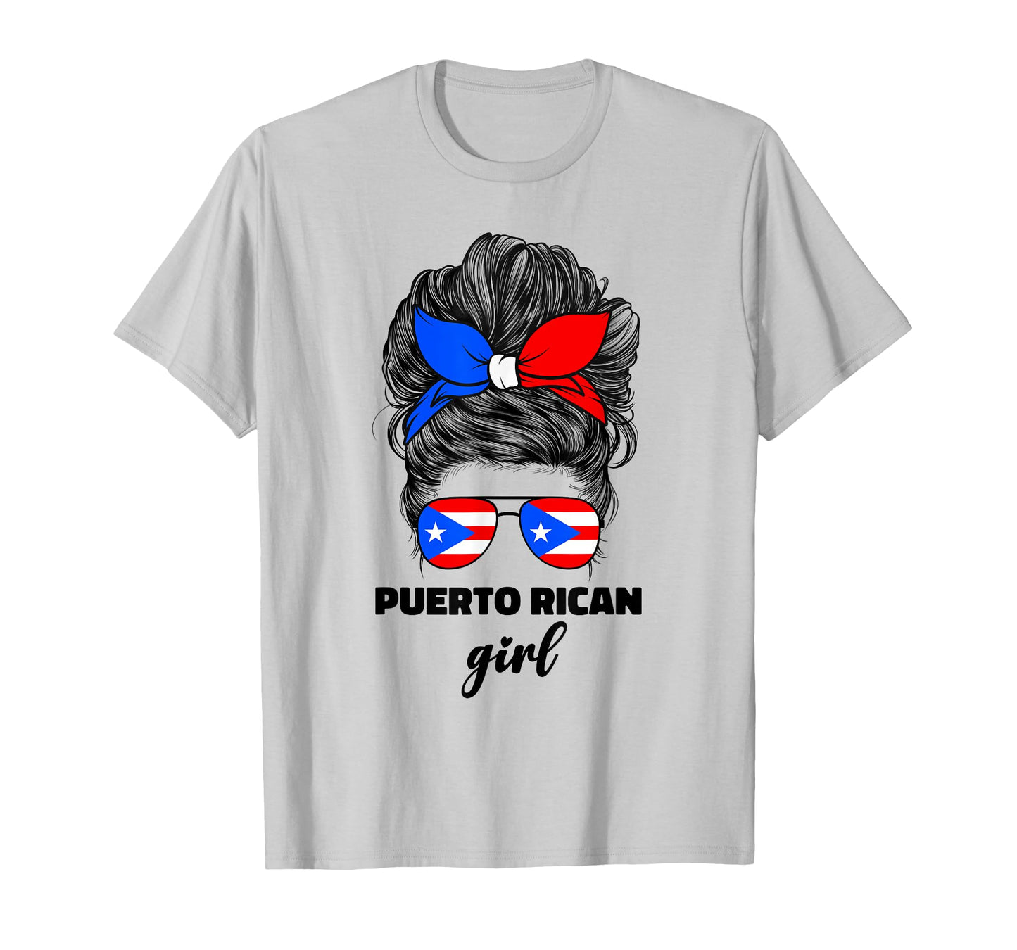 Puerto Rican Girl For Women Girls Boricua Puerto Rico Flag T-Shirt