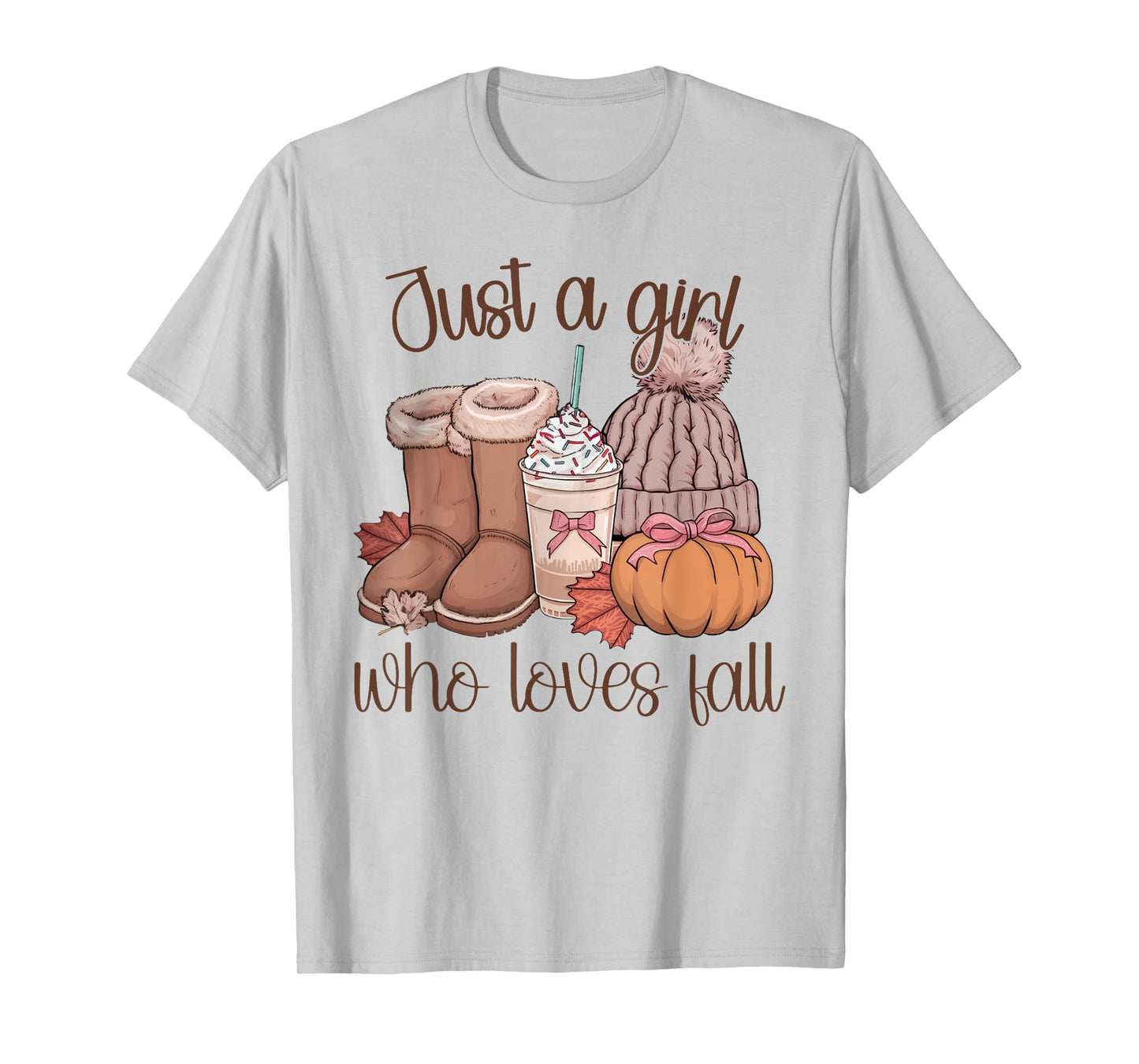 Just A Girl Who Loves Fall Pumpkin Spice Autumn Cozy Season T-Shirt