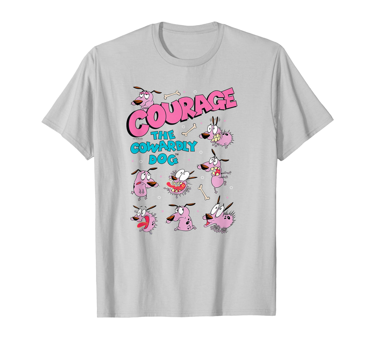 Courage The Cowardly Dog Moods of Courage Collage Cartoon T-Shirt