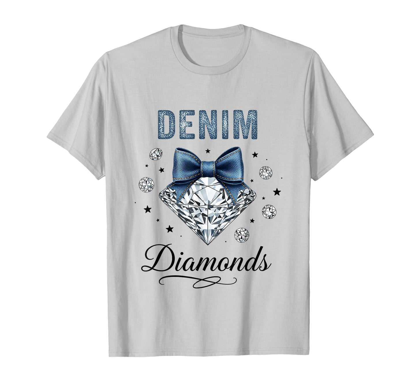 Denim and Diamonds Western Graphic Tee for Girls Women T-Shirt