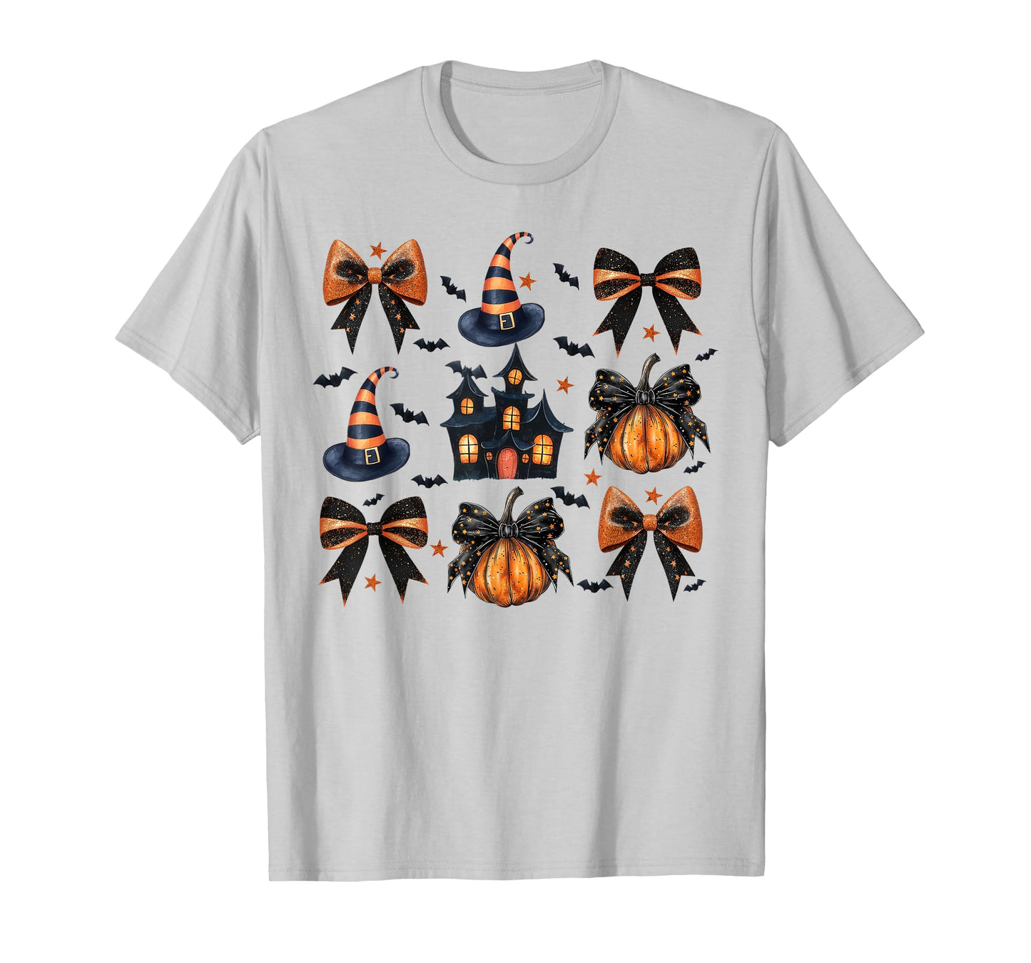 Halloween Coquette Bow Pumpkin Spooky Witch Men Women T-Shirt