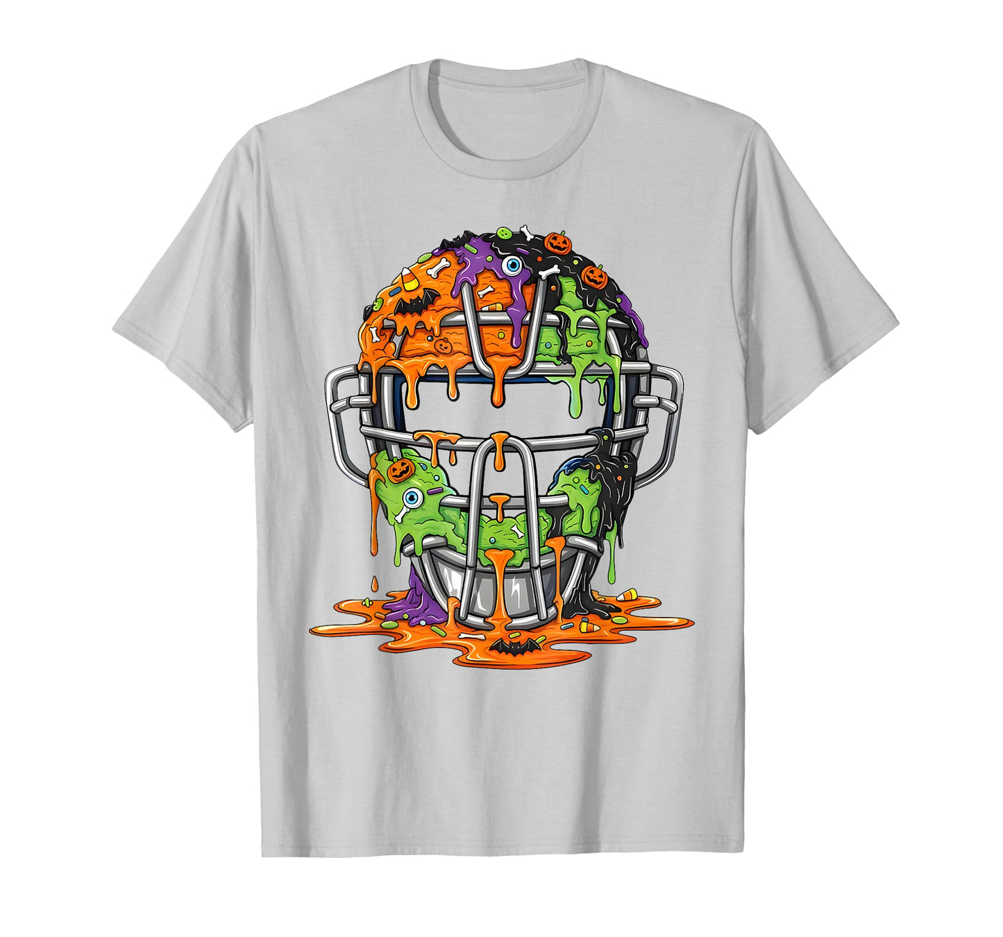 Baseball Helmet Ice Cream Drip Halloween Men Boys Youth T-Shirt