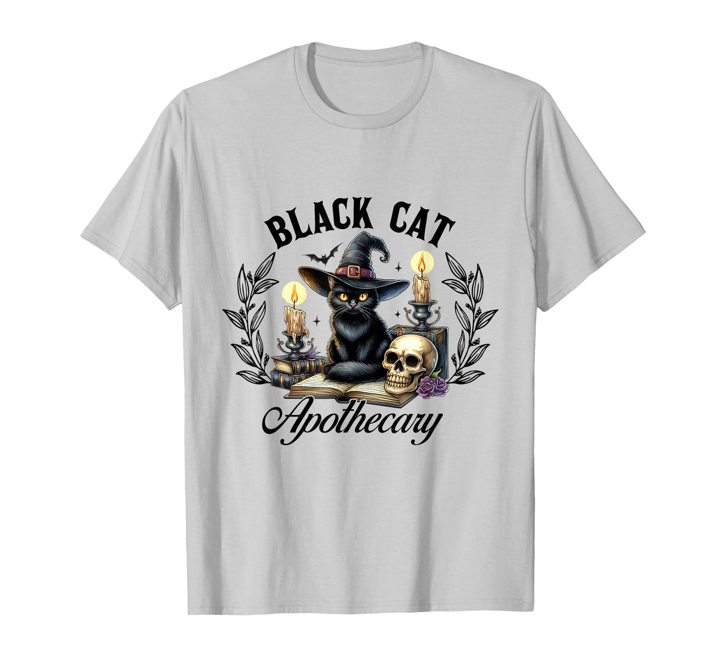 Black Cat Apothecary Funny Halloween Witchy Women Pet Love T-Shirt