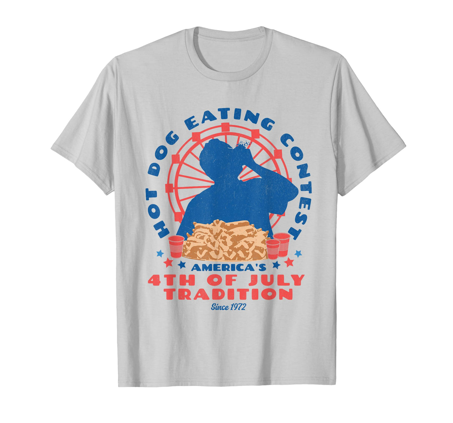4th of July Tradition Hot Dog Eating Contest Funny Hot Dog T-Shirt