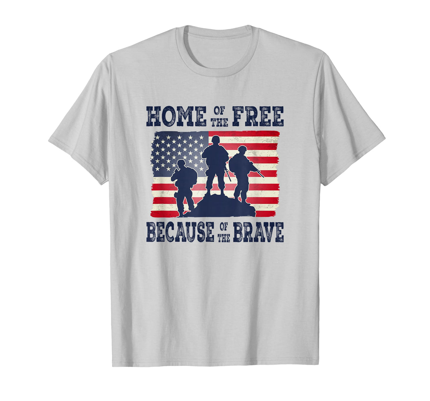 Home of The Free US Soldiers Patriotic Tribute T-Shirt