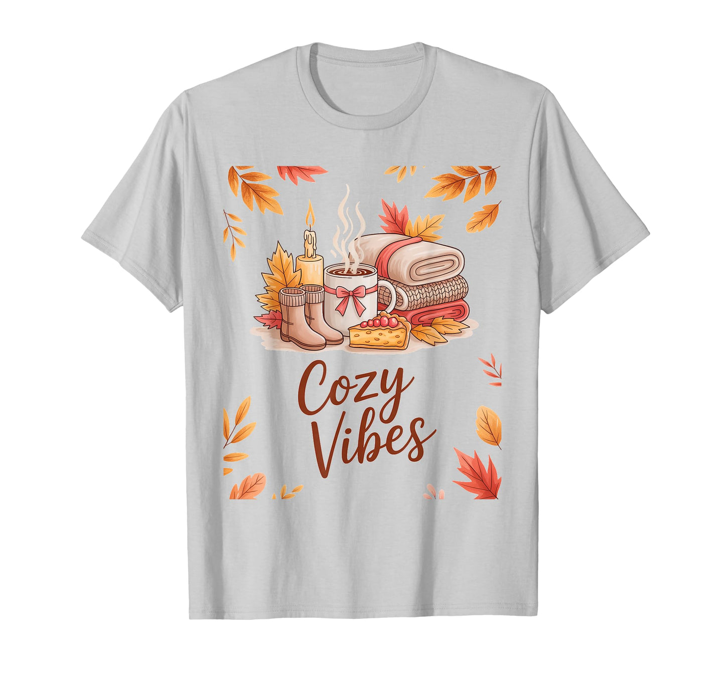 Cozy Vibes for Fall Lovers Relaxing at Home T-Shirt