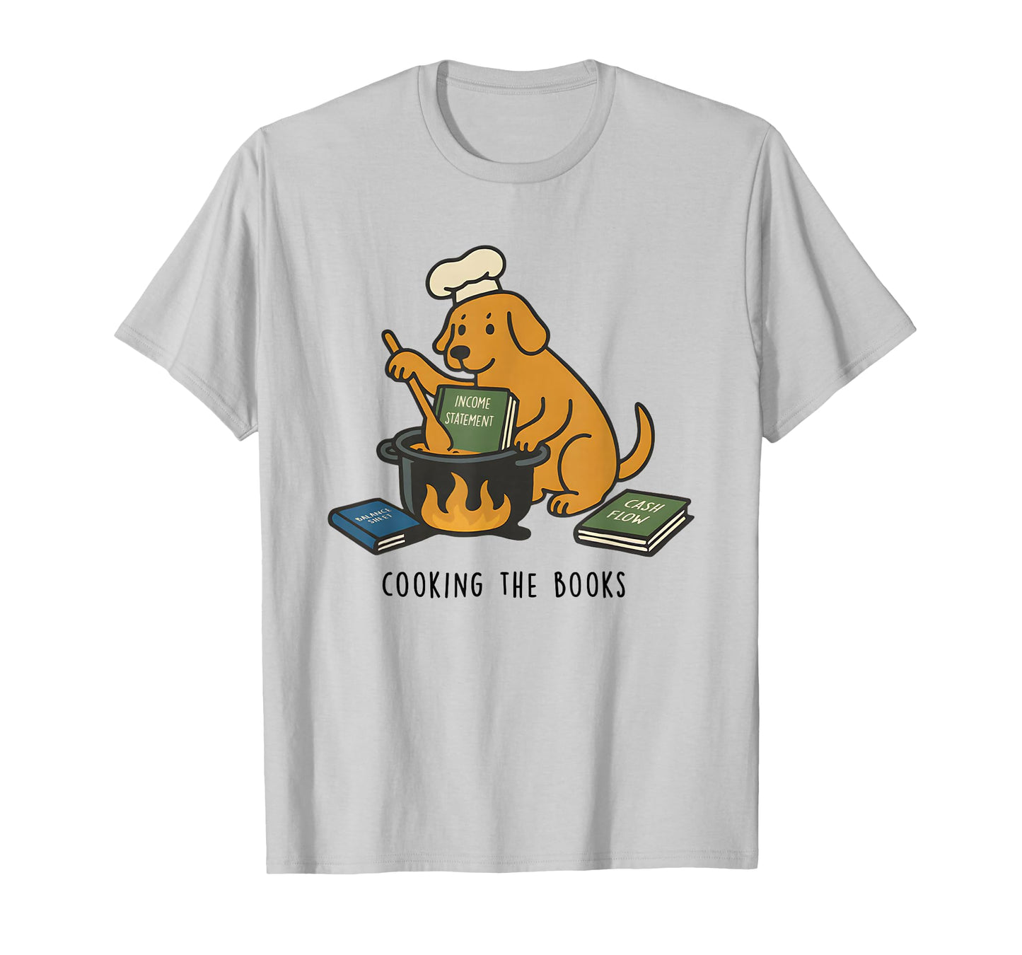 Dog Cooking The Books T-Shirt