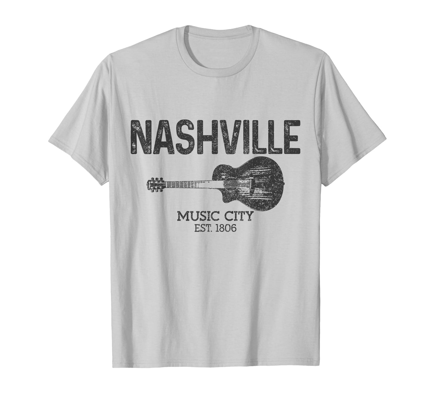 Nashville Est 1806 Guitar Vintage Country Music City T-Shirt